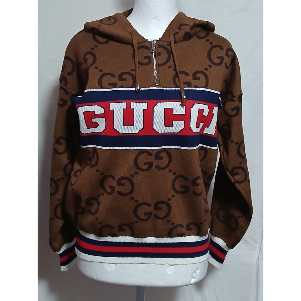 GUCCI Brown Logo Ladies Track Suit Hoodie NWT Small - Picture 3 of 16
